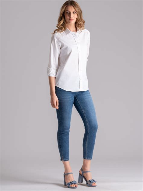 Camicia CD Interlaced Popeline di cotone bianca 